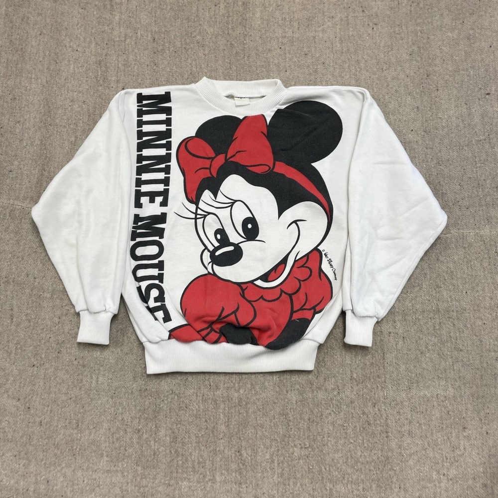 vintage minnie Mouse sweatshirt mens medium white‎ 1990s walt disney